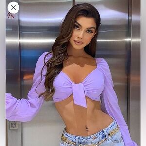 Purple tie top